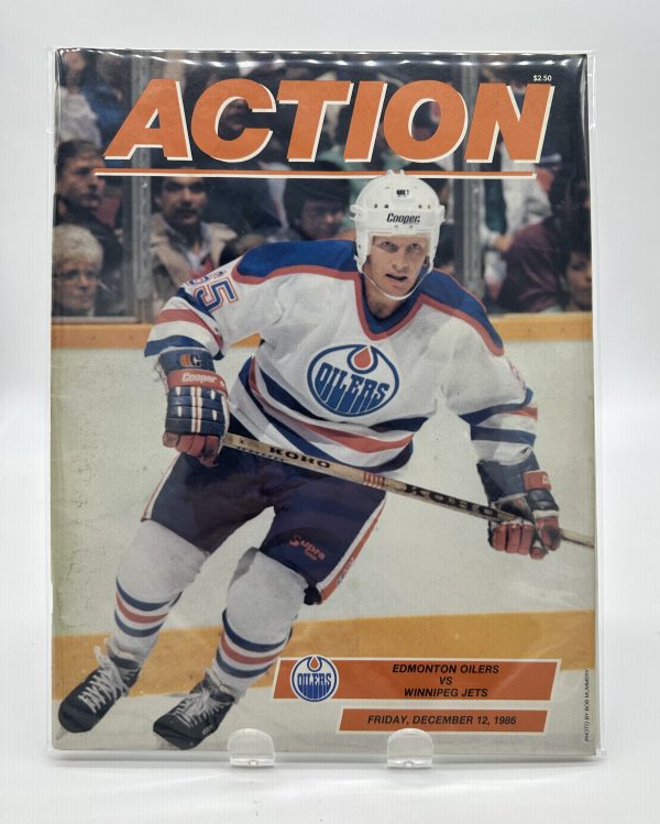 Action Edmonton Oilers Official Program December 12 1986 VS. Jets